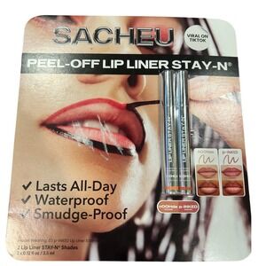 Sacheu Women's Nude Pink Peel-Off Lip Liner STAY-N 2-Pack 0.12oz